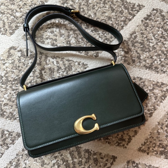 Coach Bandit Leather Crossbody Bag in Amazon Green - Picture 3 of 8